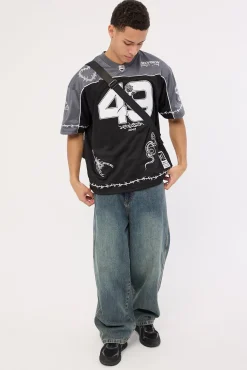 Flash V Neck Jersey Black