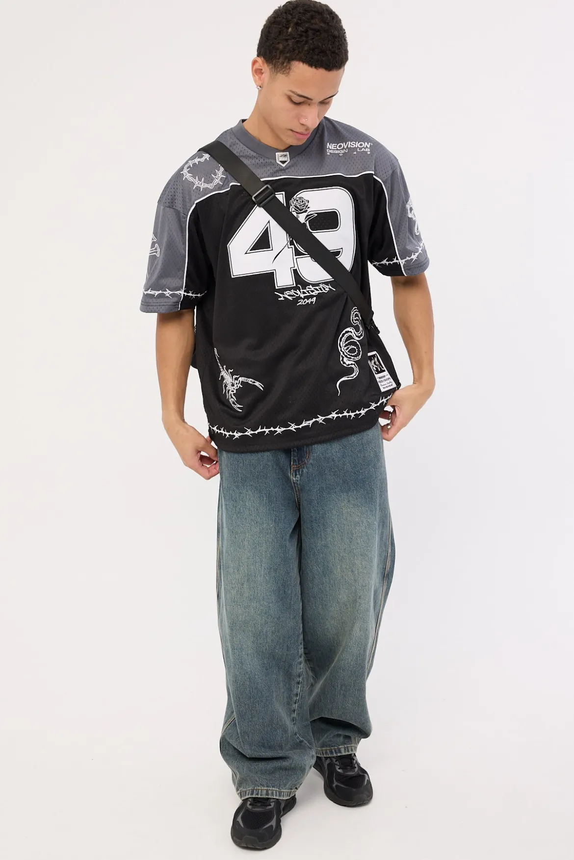 Flash V Neck Jersey Black