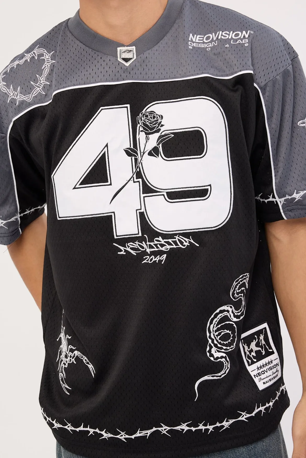 Flash V Neck Jersey Black