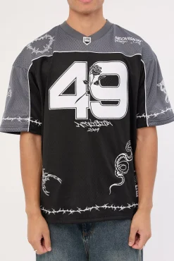 Flash V Neck Jersey Black