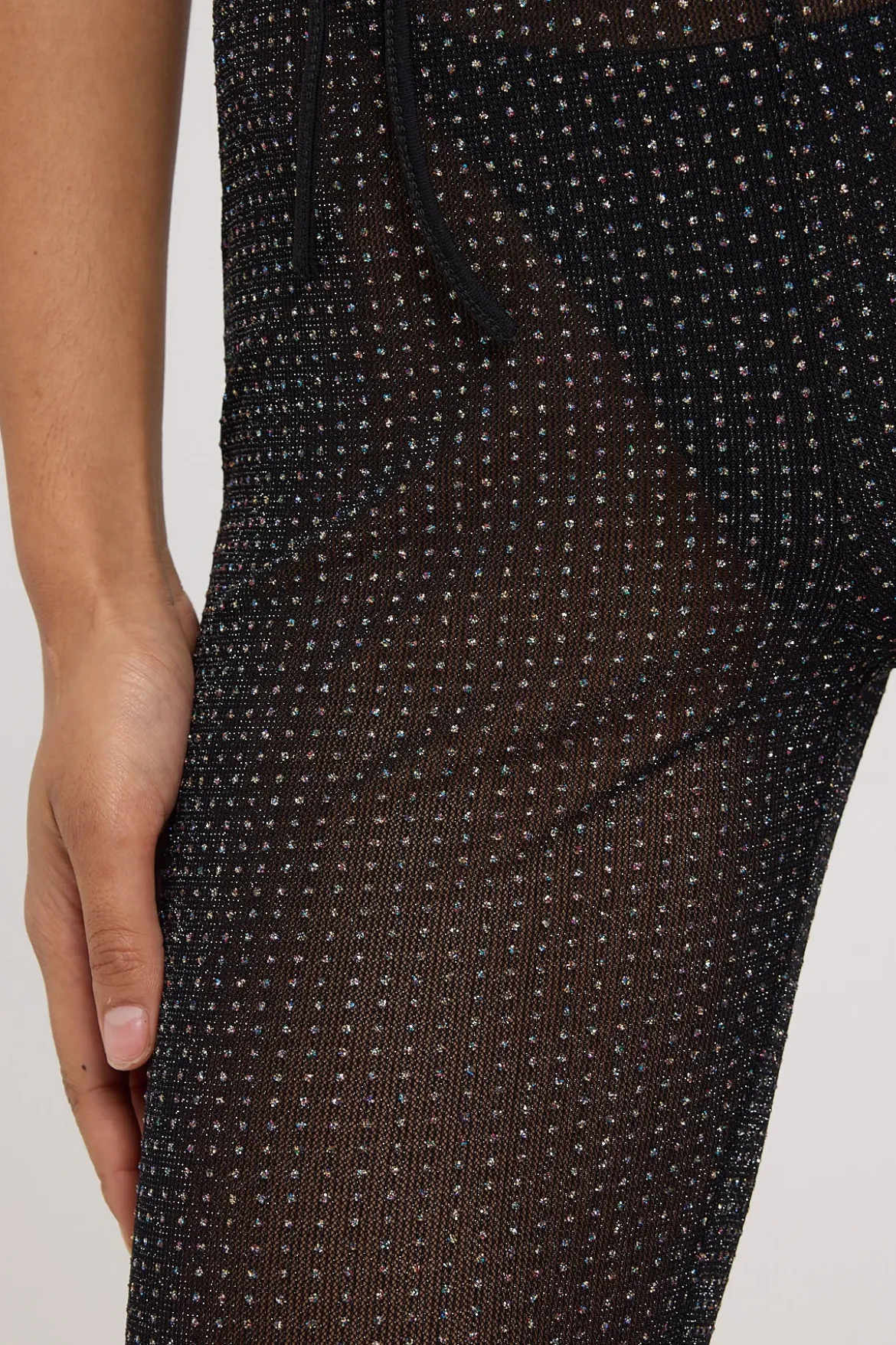 Flashy Glitter Flares Black
