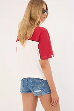 Flip Mommy Low Rise Micro Mini Denim Short Middy Blue/Blue