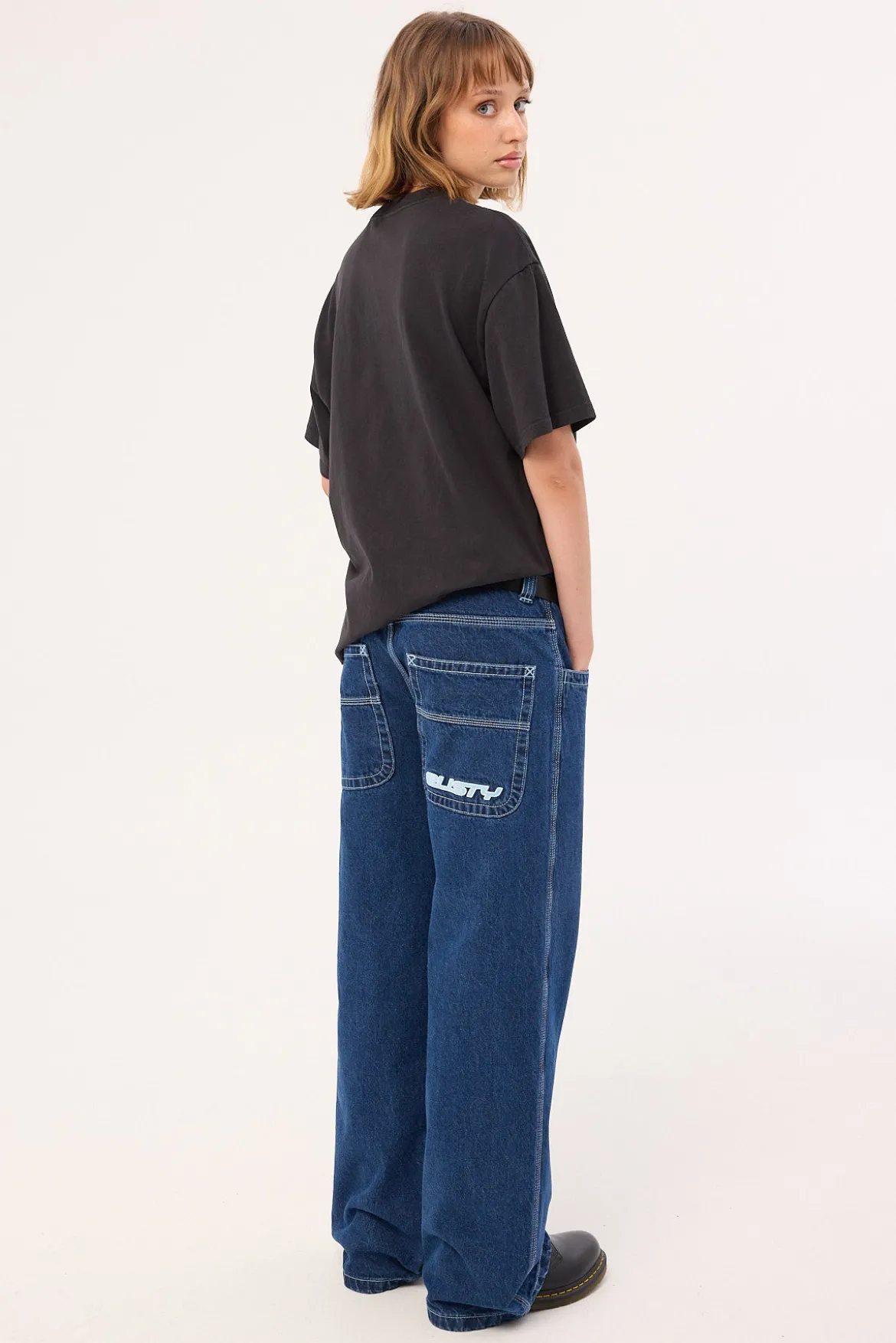 Flip Mommy Low Rise Tapeless Jean Deep Sea Blue