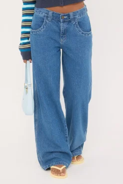 Flip Mommy Low Rise Tapeless Jean Authentic Blue