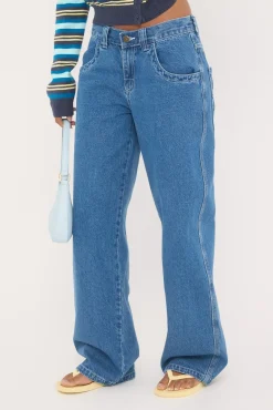 Flip Mommy Low Rise Tapeless Jean Authentic Blue