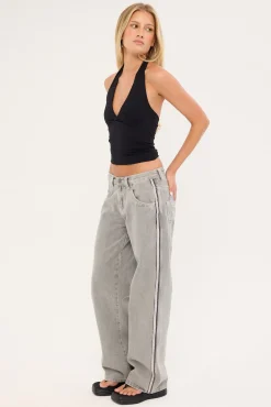 Flip Mommy Low Rise Wide Leg Jean London Summer/Baby Pink Denim