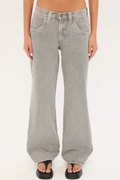 Flip Mommy Low Rise Wide Leg Jean London Summer/Baby Pink Denim