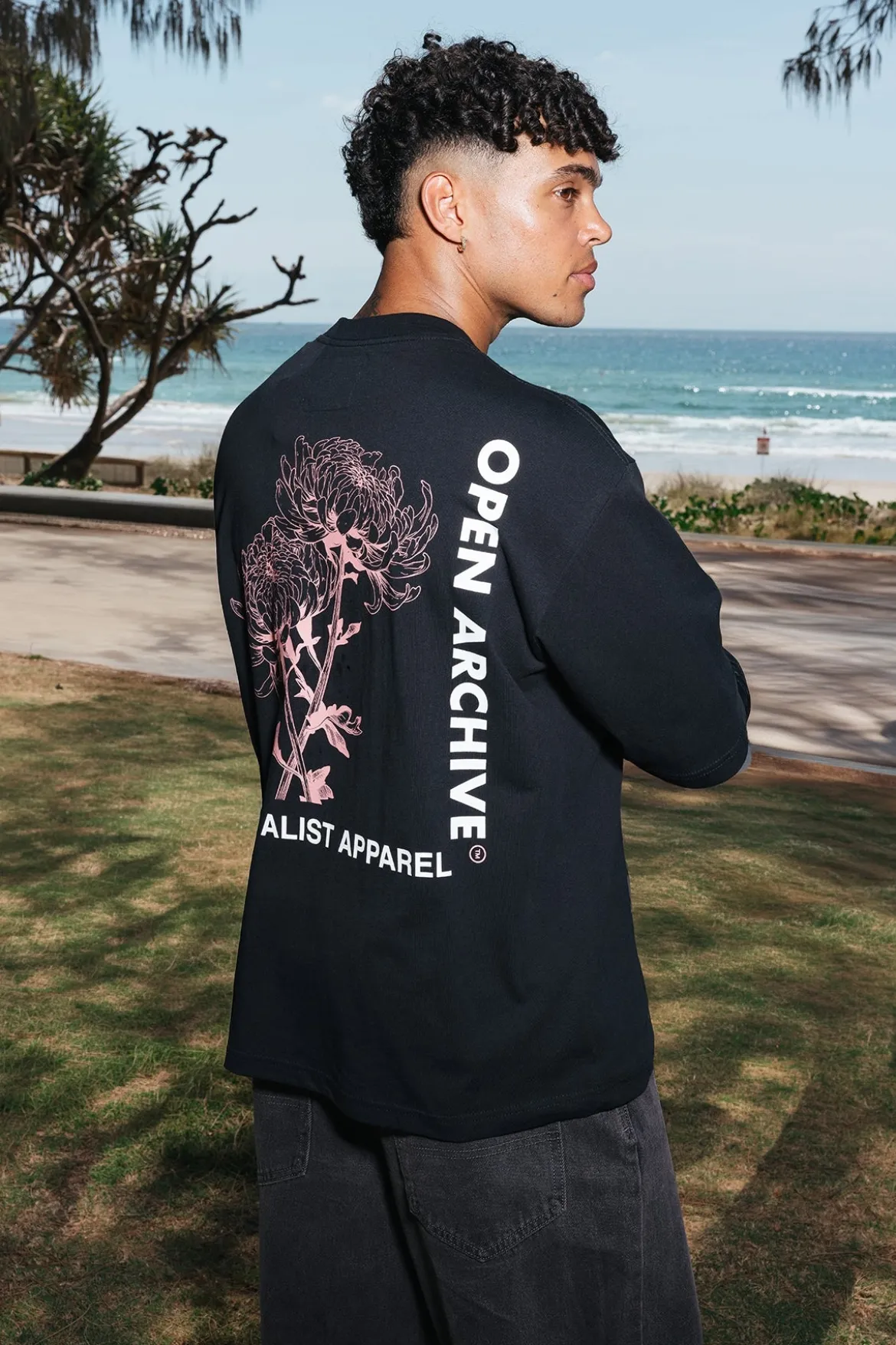 Flora Organic Boxy Tee Black