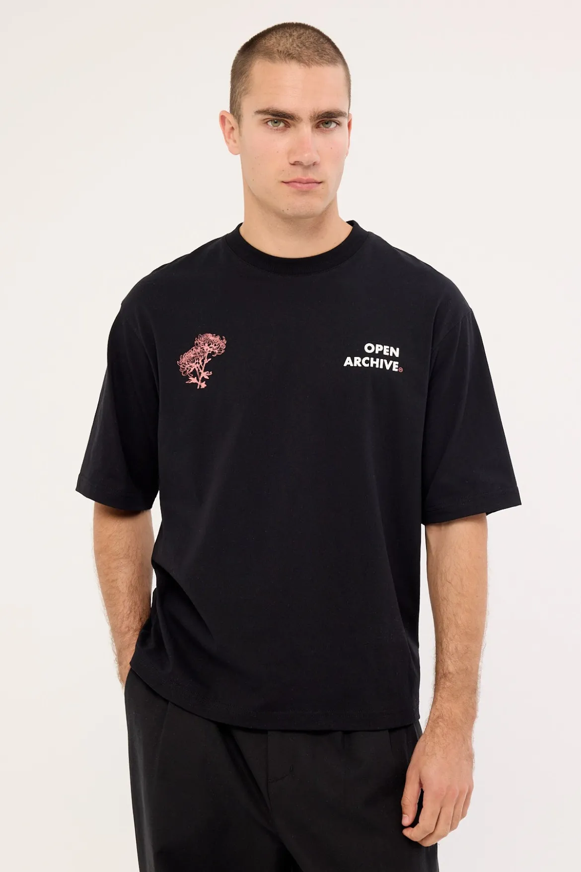 Flora Organic Boxy Tee Black
