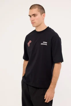 Flora Organic Boxy Tee Black