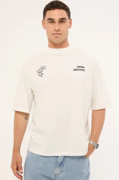 Flora Organic Boxy Tee Off White