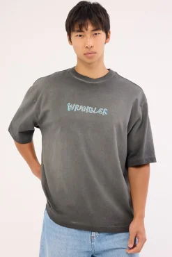 Floral Fade Boxcar Tee Dark Slate