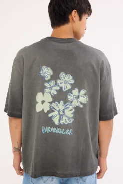 Floral Fade Boxcar Tee Dark Slate
