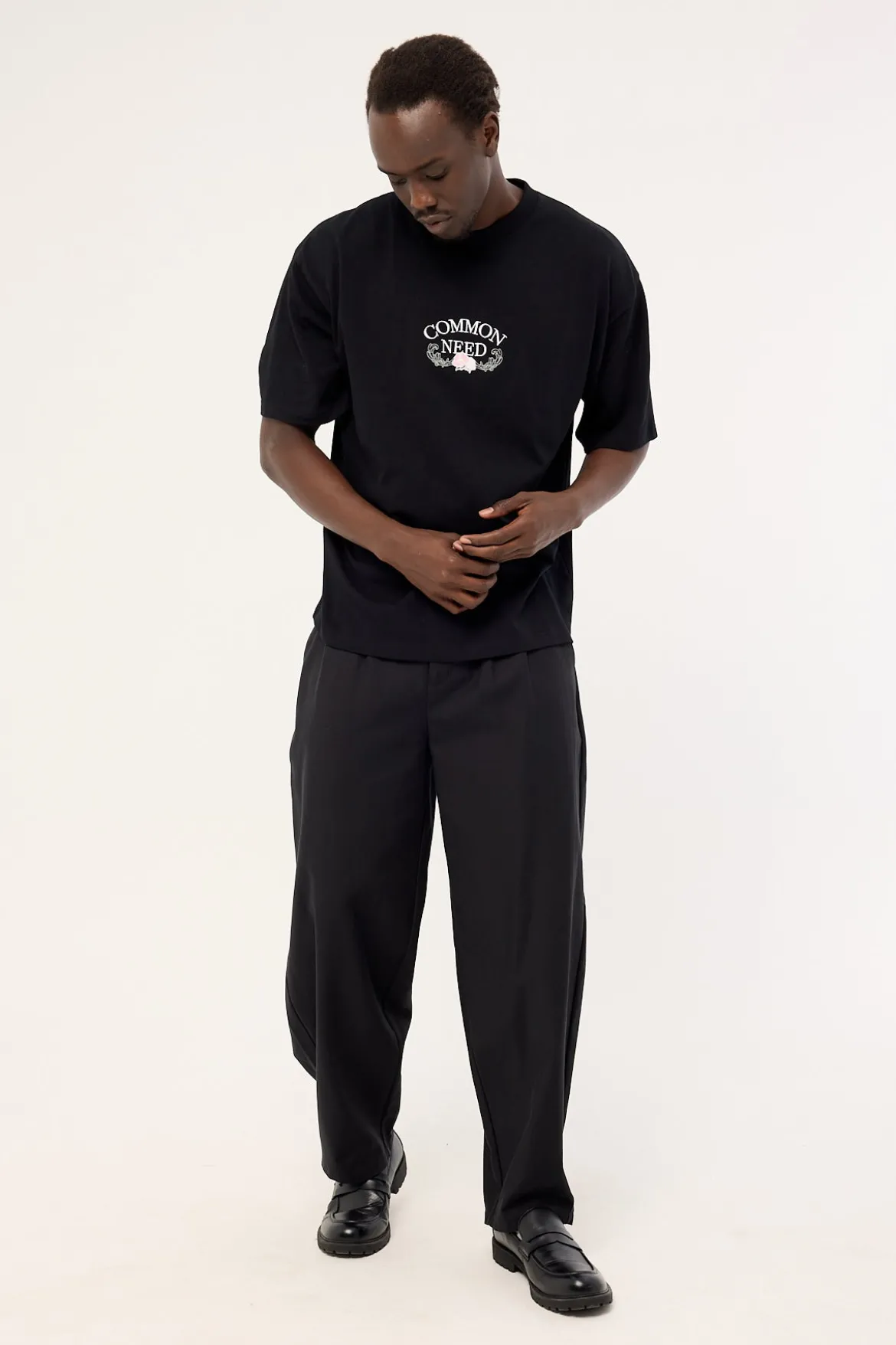 Floralia Heavyweight Easy Tee Black