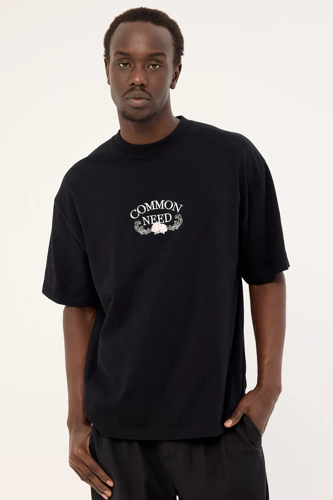 Floralia Heavyweight Easy Tee Black