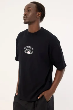 Floralia Heavyweight Easy Tee Black
