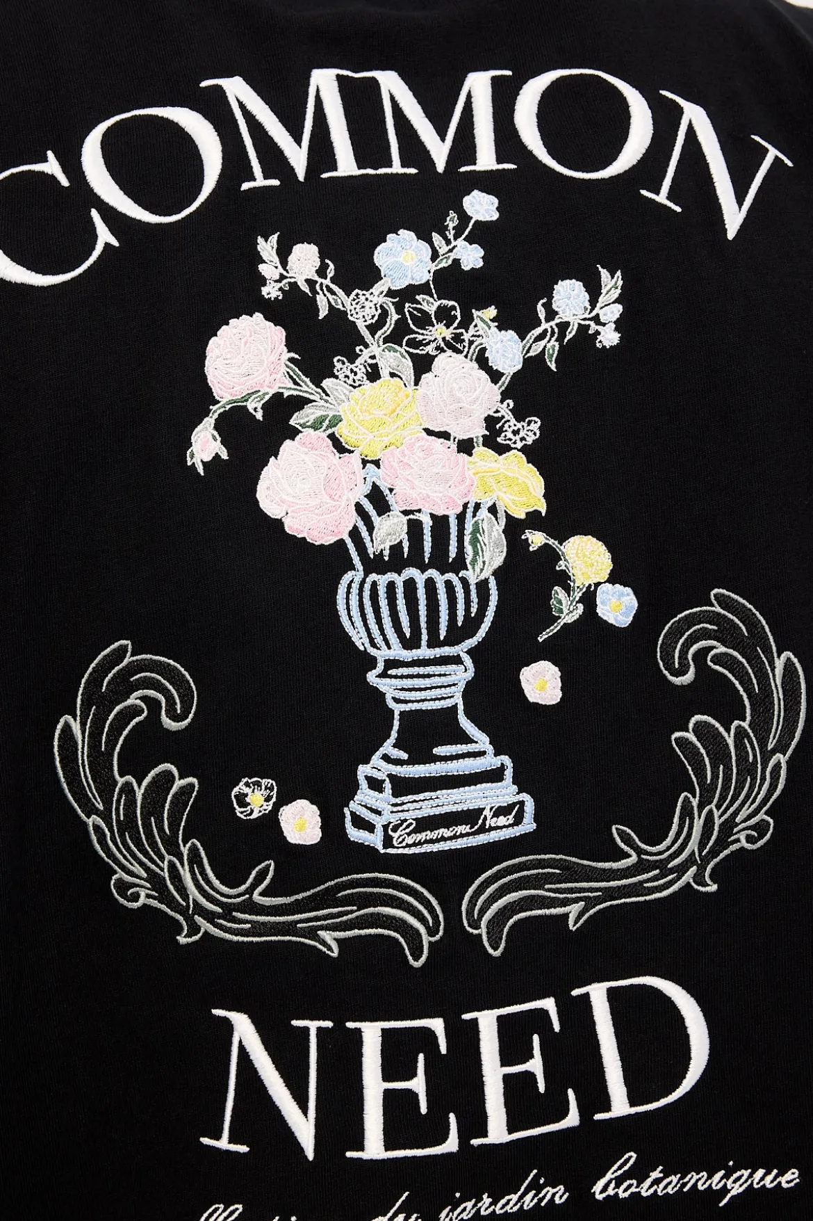 Floralia Heavyweight Easy Tee Black