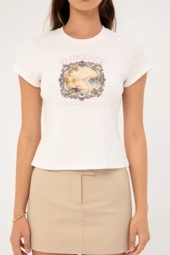 Florence Art Baby Tee White