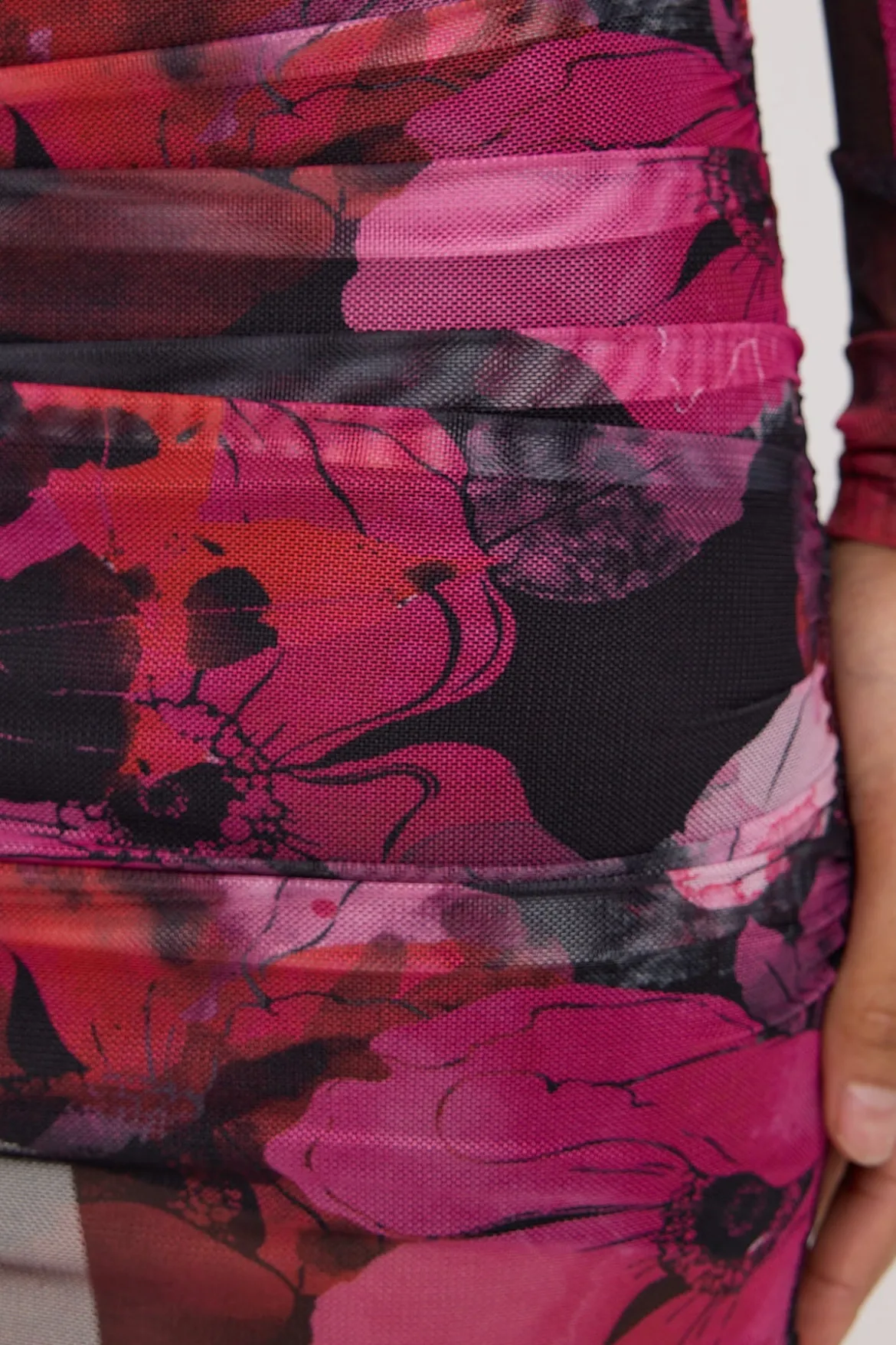 Florentina Recycled Mesh Mini Skirt Floral Print