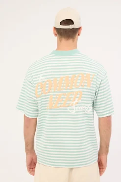 Flow Easy Tee Sage Stripe
