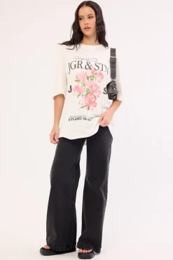 Flower Studio Oversized T-Shirt White