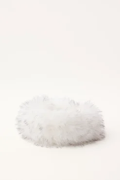 Fluffy Faux Fur Headband White