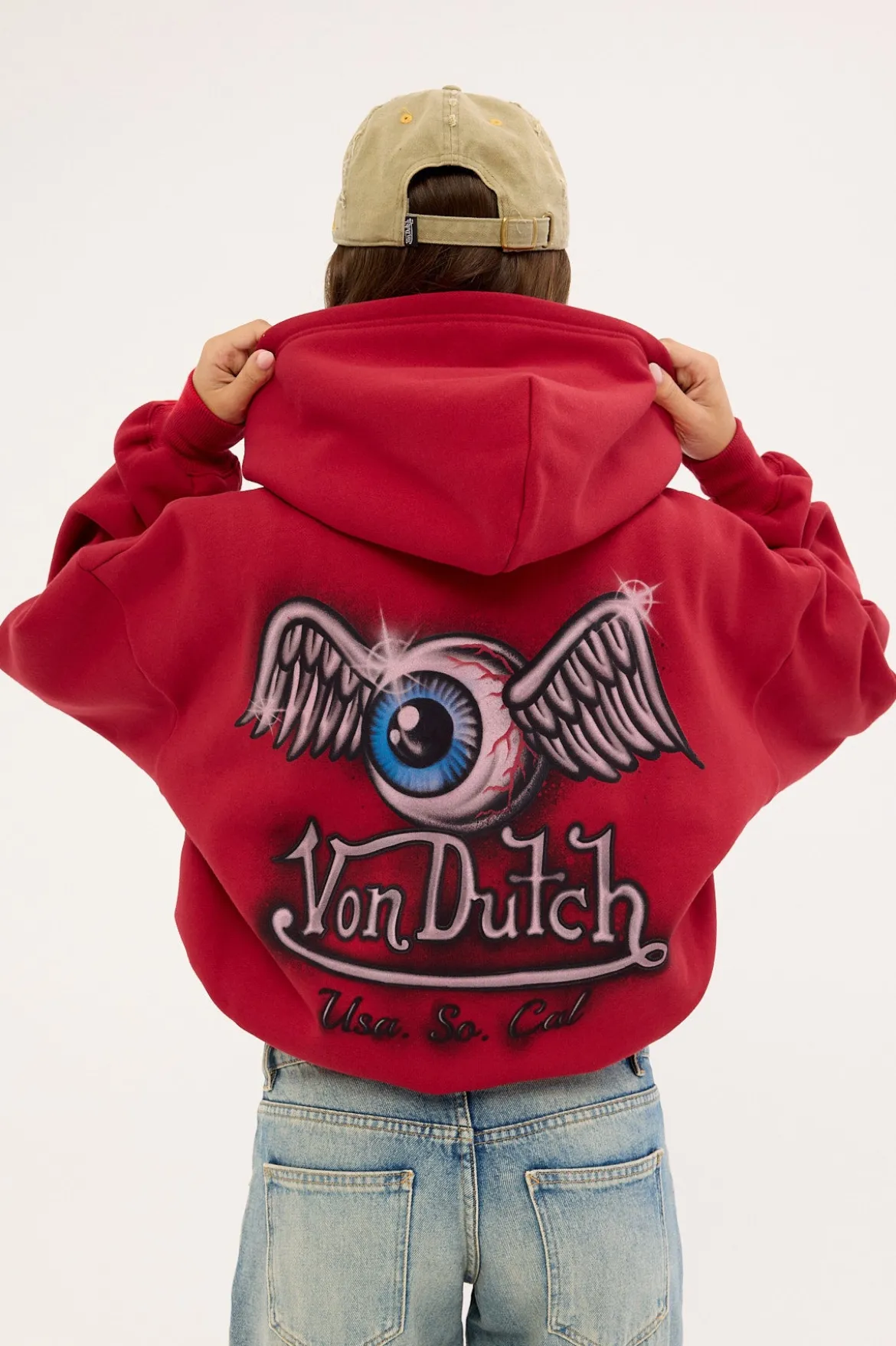 Flying Eye Oversized Hood Red