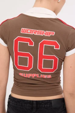 Football Baby Polo Brown/Red
