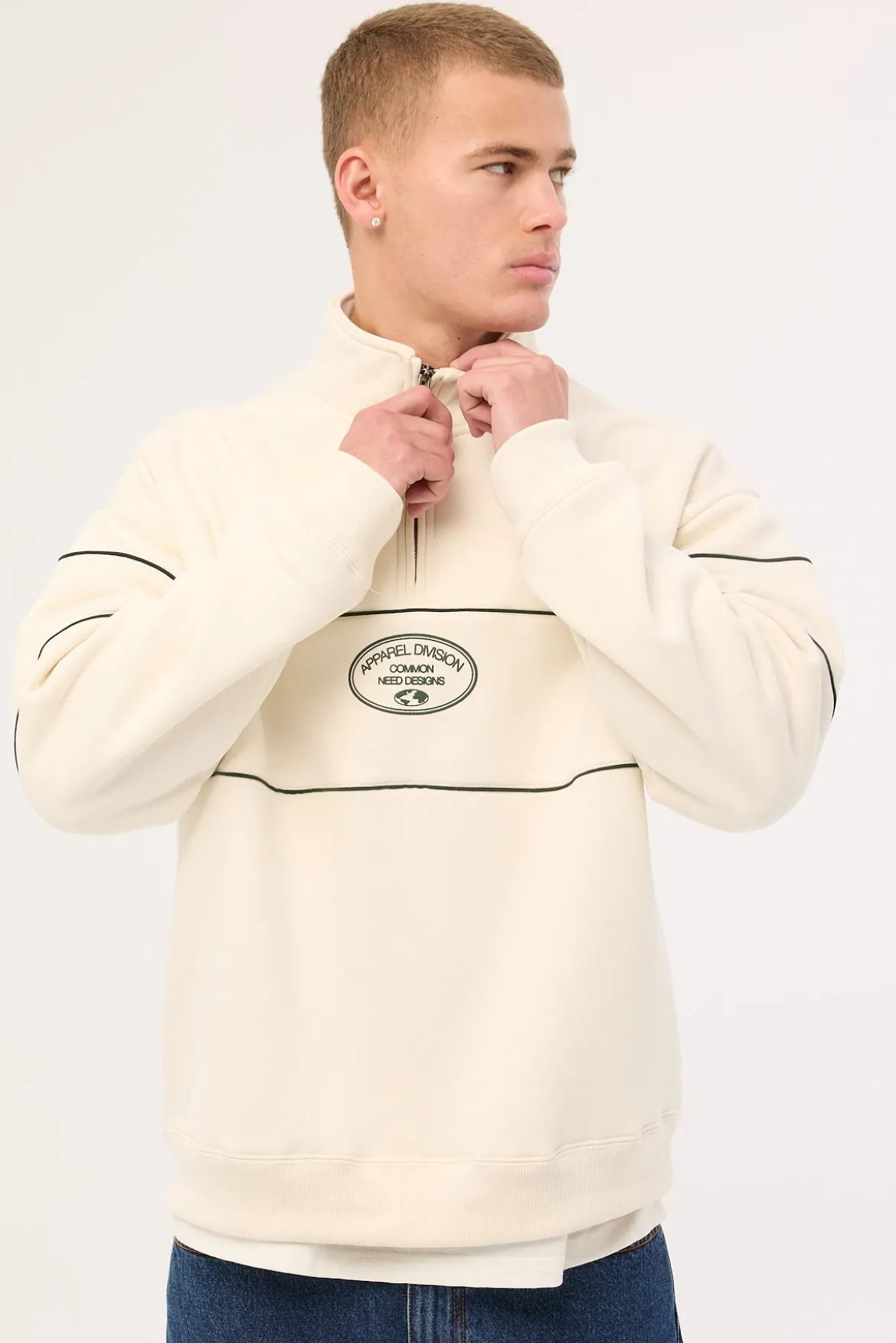 Form Quarter Zip Sweater Ecru