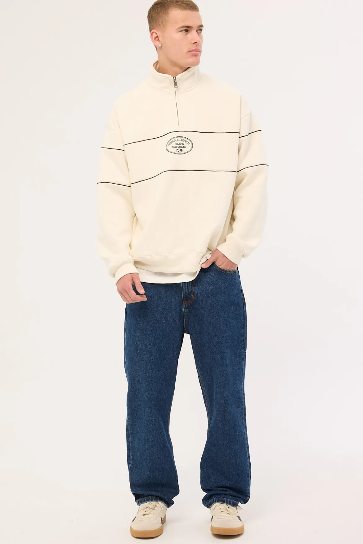 Form Quarter Zip Sweater Ecru
