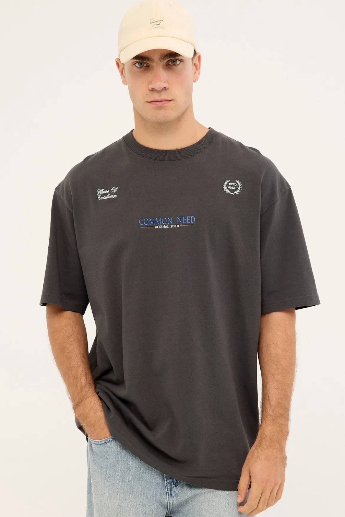 Fortis Heavyweight Boxy Tee Off Black