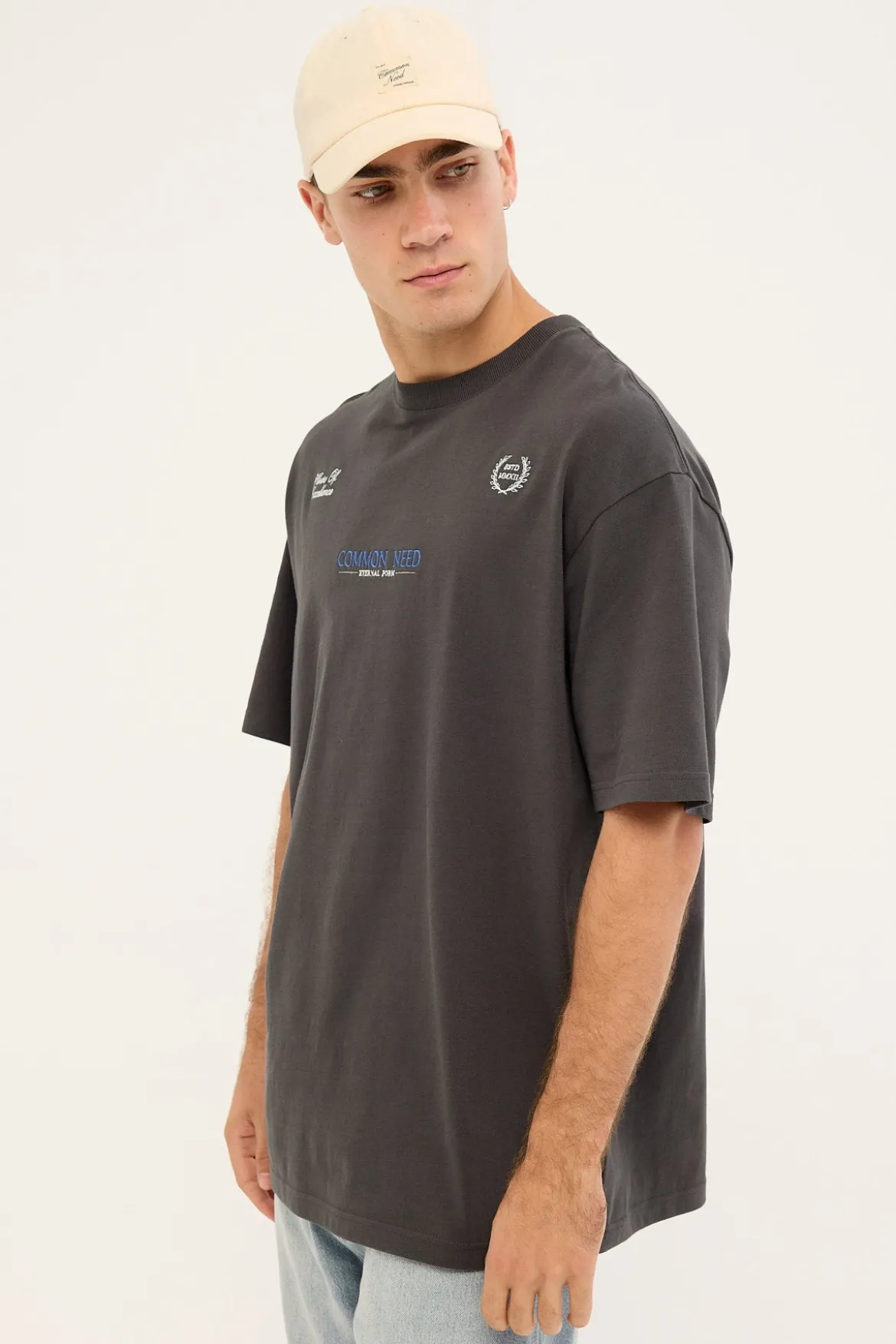 Fortis Heavyweight Boxy Tee Off Black