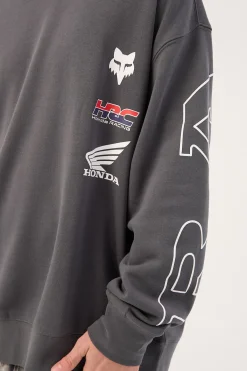 Fox Honda Oversized Fleece Crew Dark Shadow