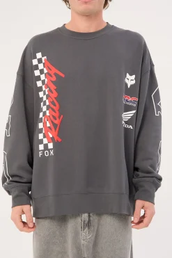 Fox Honda Oversized Fleece Crew Dark Shadow