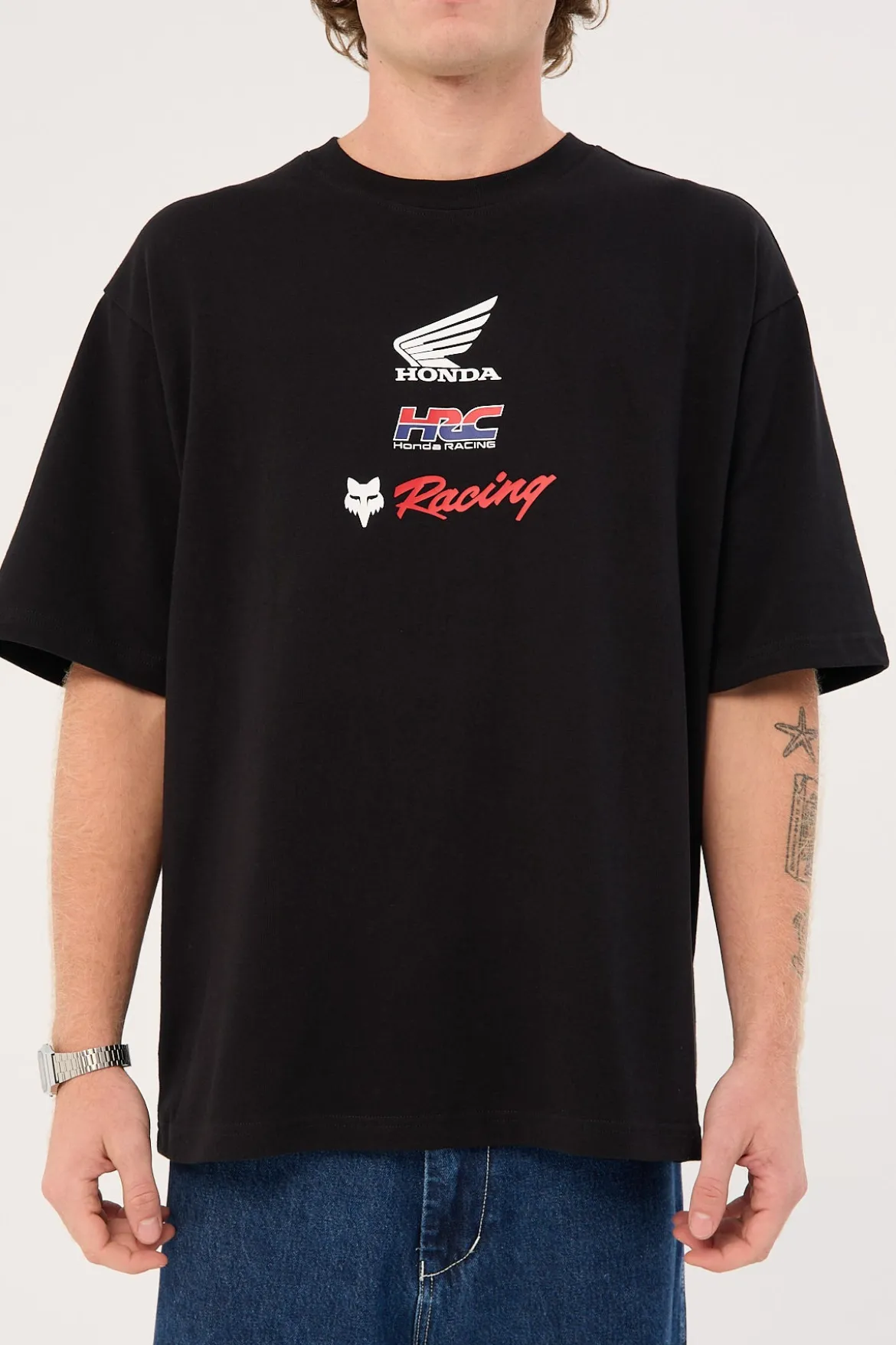 Fox Honda Oversized SS Tee Black