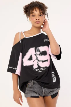 Fracture Tie Shoulder Jersey Black
