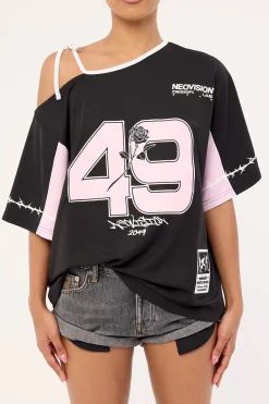 Fracture Tie Shoulder Jersey Black