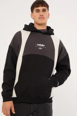 Framed Panel Hood Sweat Black/Oyster