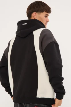 Framed Panel Hood Sweat Black/Oyster