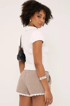 Frankie Bloomer Short Brown Print