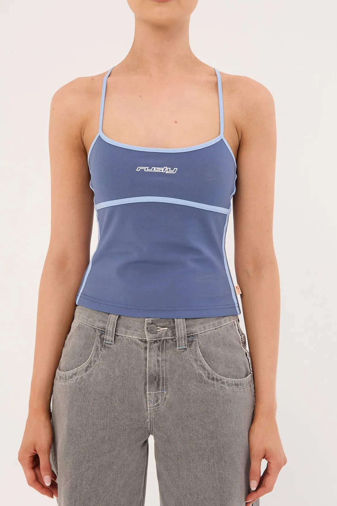 Freo King Fitted Cami Top Atlantic Blue