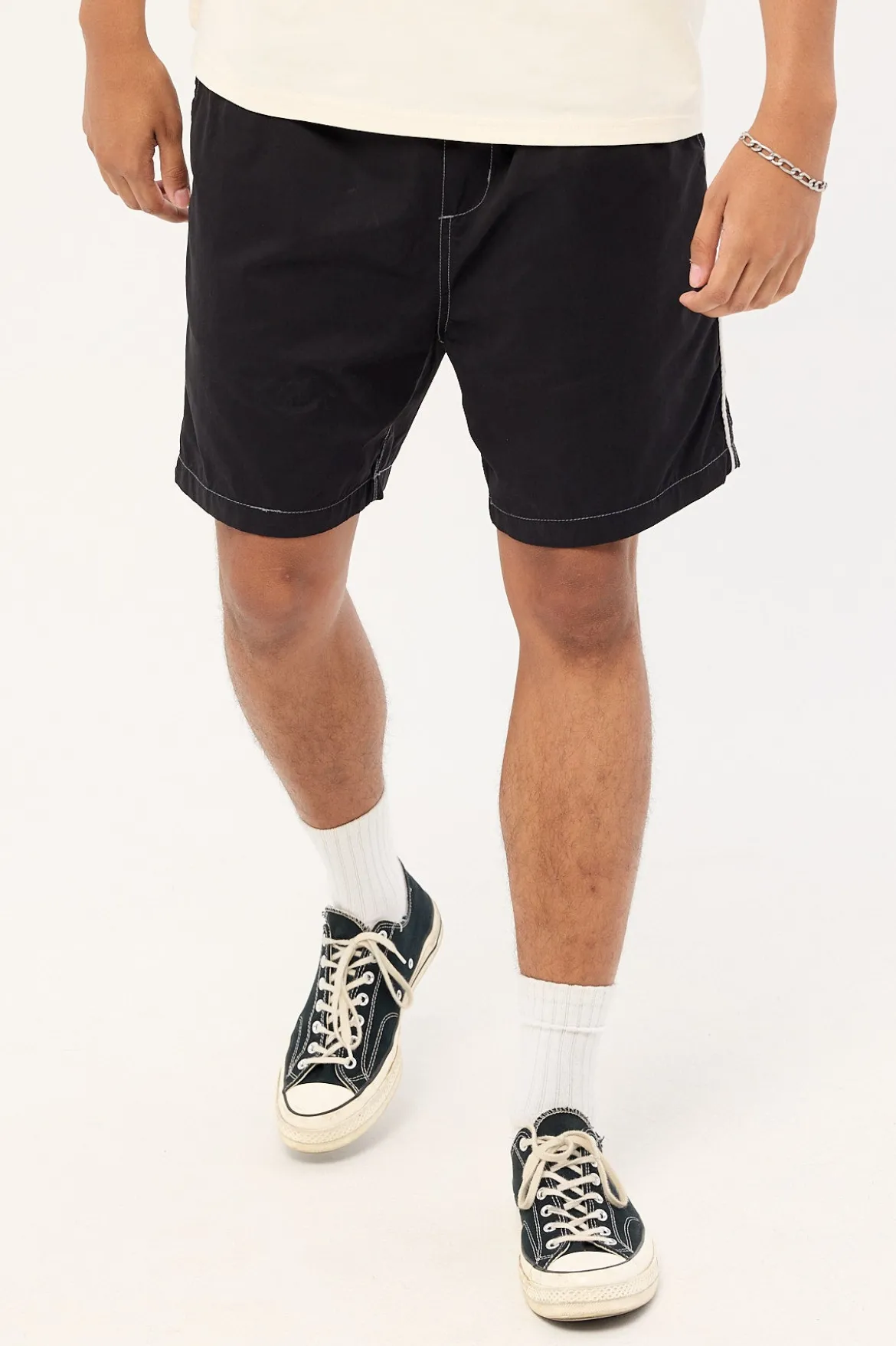 Frequency Baggy Nylon Short Black