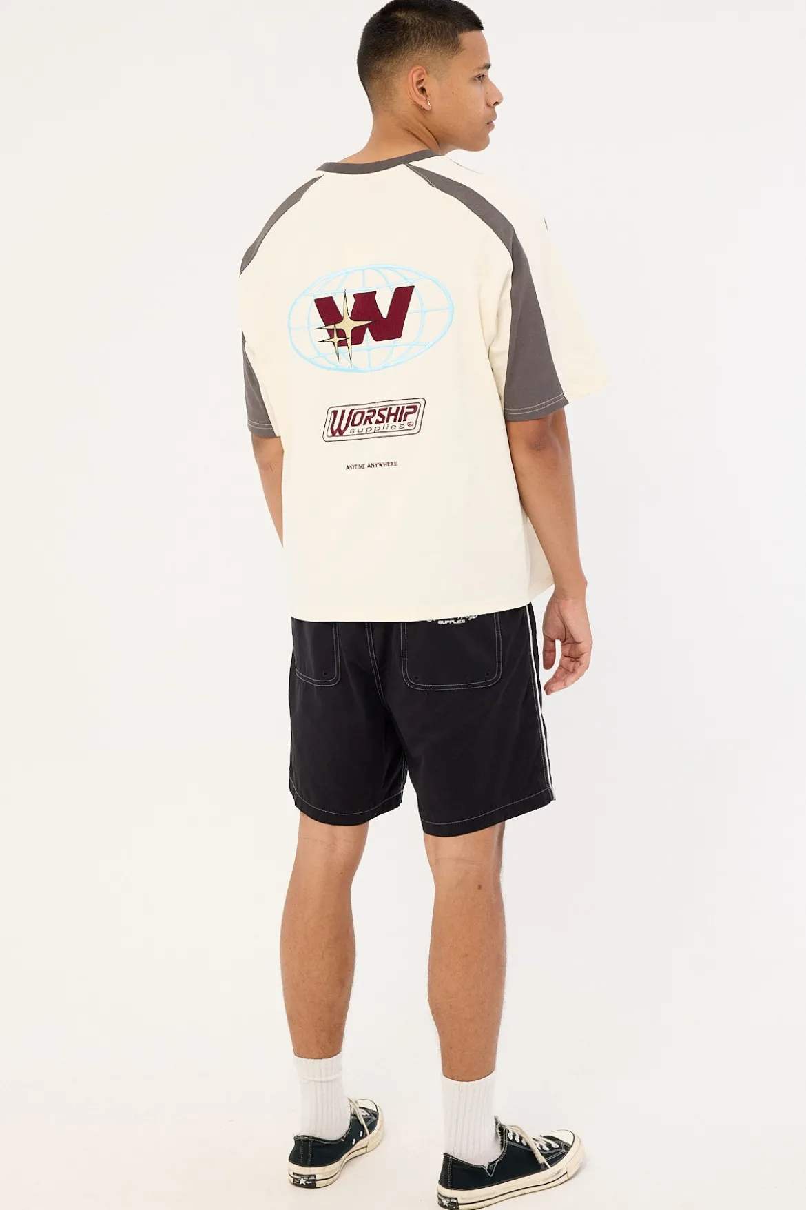 Frequency Baggy Nylon Short Black