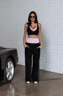 FRNT RNR Wide Leg Sweat Pant Black