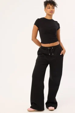 FRNT RNR Wide Leg Sweat Pant Black