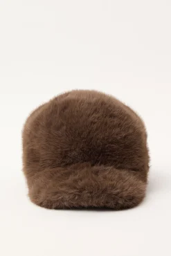 Frosbite Faux Fur Cap Brown