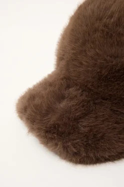 Frosbite Faux Fur Cap Brown