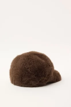 Frosbite Faux Fur Cap Brown