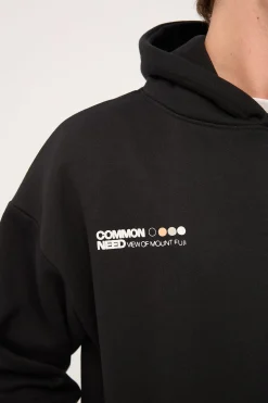 Fuji Boxy Hoodie Black