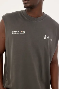 Fuji Muscle Tank Washed Black
